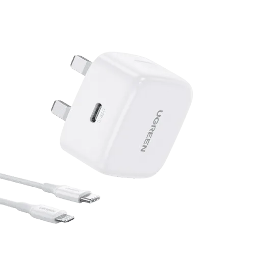 UGREEN 20w Type-C Pd Fast Charger With Mfi Type-C To Lightning 1 Meter Cable Set - Lexora Electronics Sri Lanka
