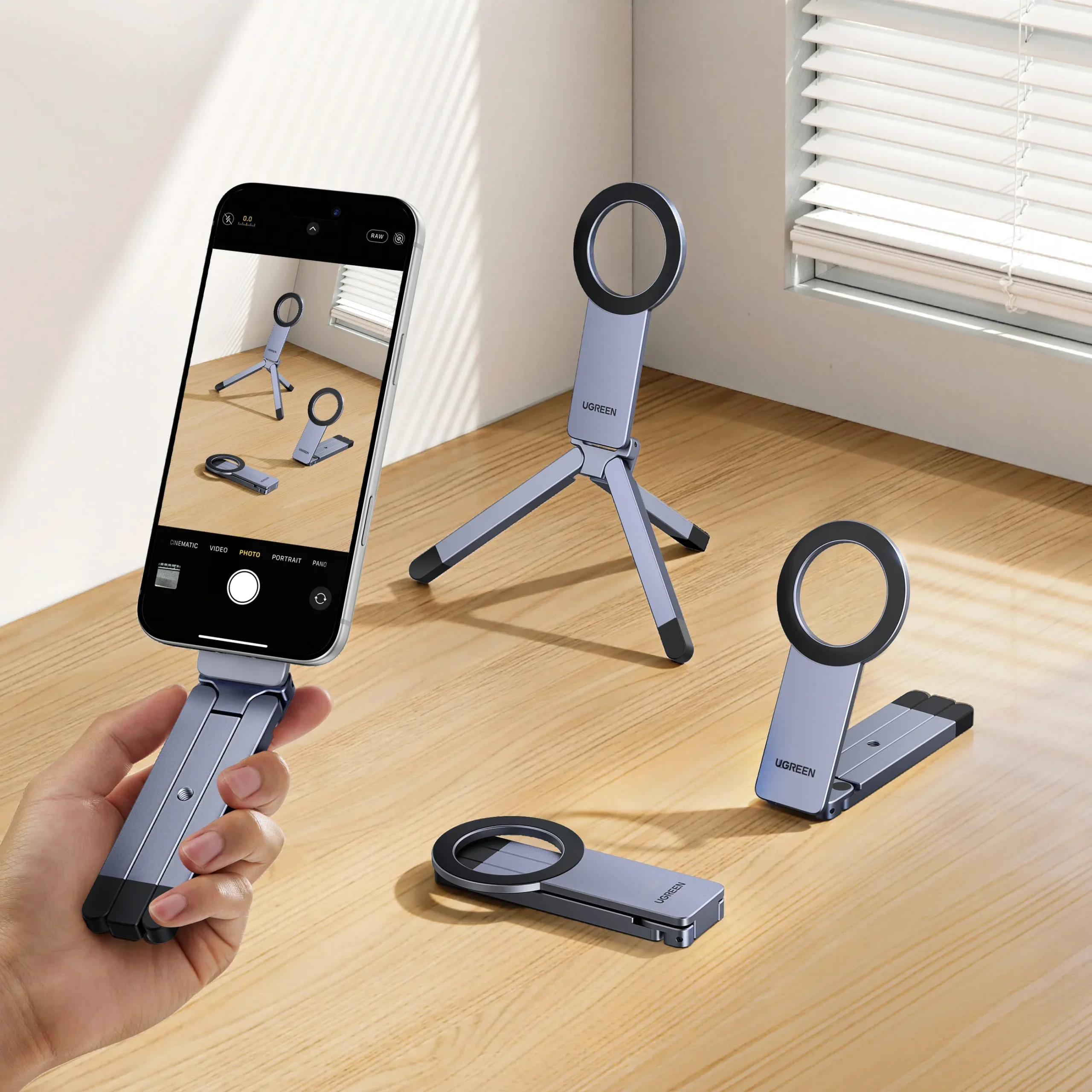 UGREEN Magnetic Phone Tripod Stand – LP962 – 75509 - Image 5 | Buy Online Sri Lanka