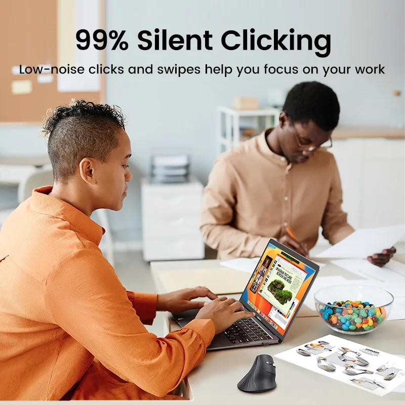UGREEN Multi-Mode Bluetooth + Wireless Vertical Mouse – MU008 – 25444 – 1 Year Warranty - Image 5 | Buy Online Sri Lanka