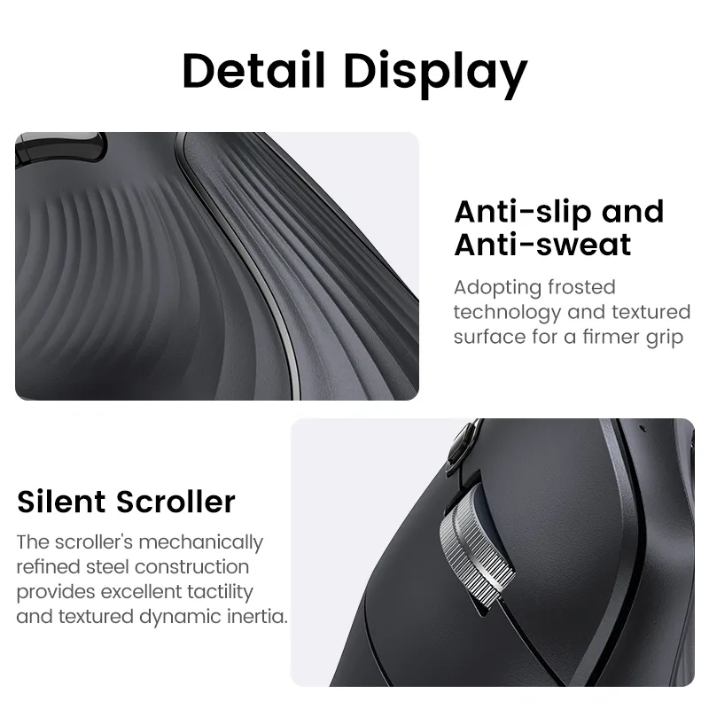 UGREEN Multi-Mode Bluetooth + Wireless Vertical Mouse – MU008 – 25444 – 1 Year Warranty - Image 7 | Buy Online Sri Lanka