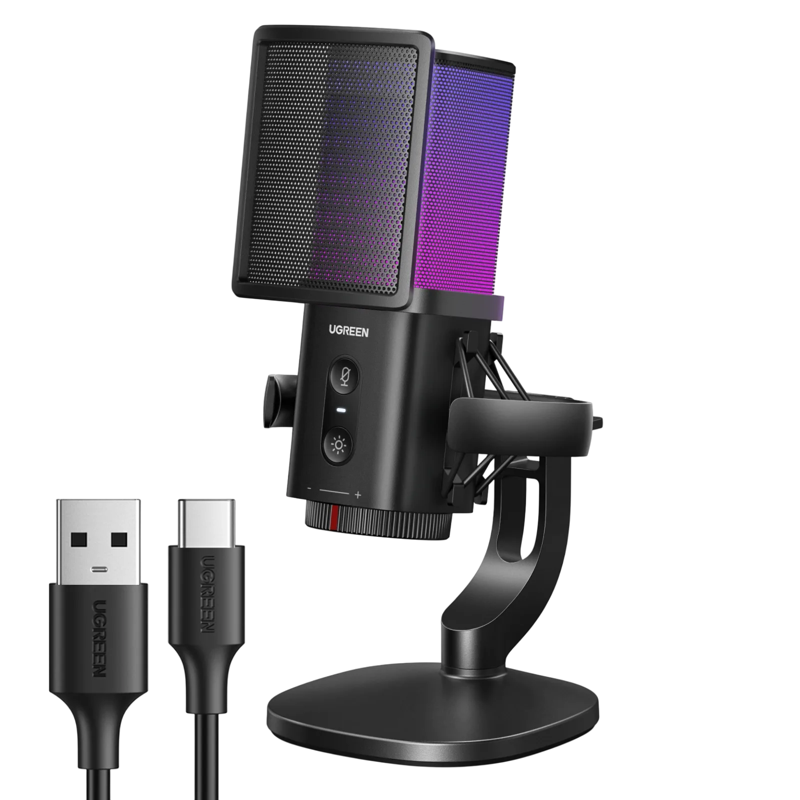 UGREEN Noise Cancelling RGB 7-Light USB Desktop Microphone  | 1 Year Warranty - Image 3 | Buy Online Sri Lanka